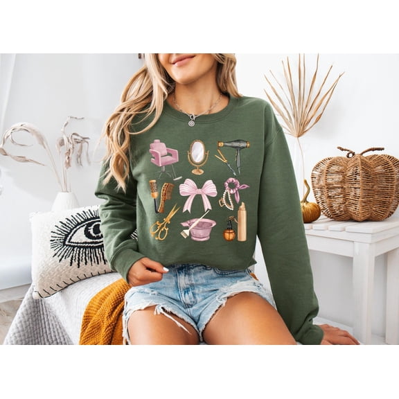 Hair Stylist Shirt, Hair Dresser Sweater, Hairstylist Sweatshirt, Hair Therapist , Coquette Hair Stylist Gift, Cosmetologist TSHIRT All Size S-5XL