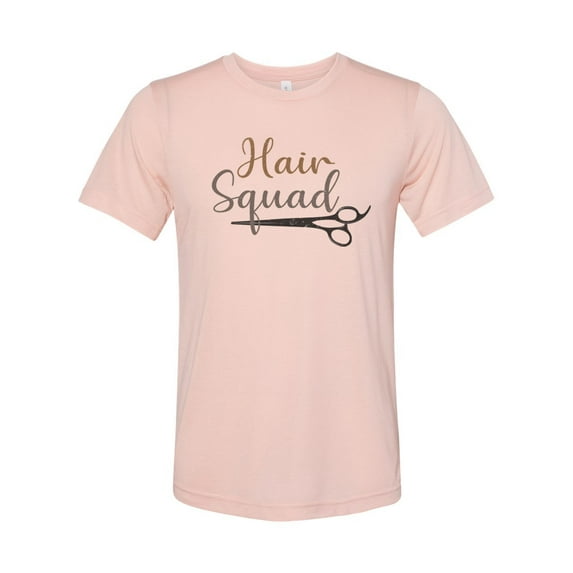 "Hair Stylist Shirt, Hair Squad, Gift For Hair dresser, Beautician Shirt, Gift For Her, Salon Shirt, Hairdresser Shirt, Gift For Hair Sylist, Peach, 2XL"