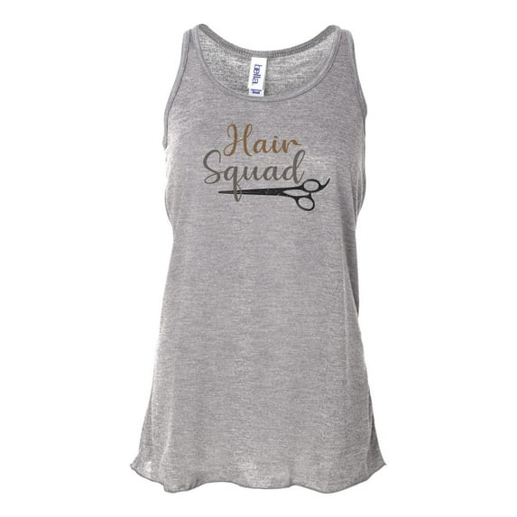 "Hair Stylist Tank, Hair Squad, Racerback, Gift For Hair dresser, Beautician Shirt, Gift For Her, Salon Shirt, Hairdresser Tank, Stylist, Athletic Grey, EXTRA SMALL"