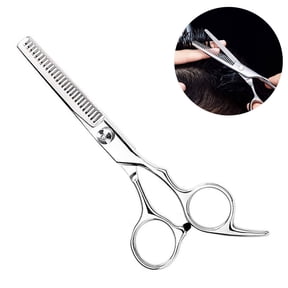 Hair Thinning Shears Professional Teeth Scissors with Adjustable Screw Barber Scissor for Texturizing Styling - Stainless Steel
