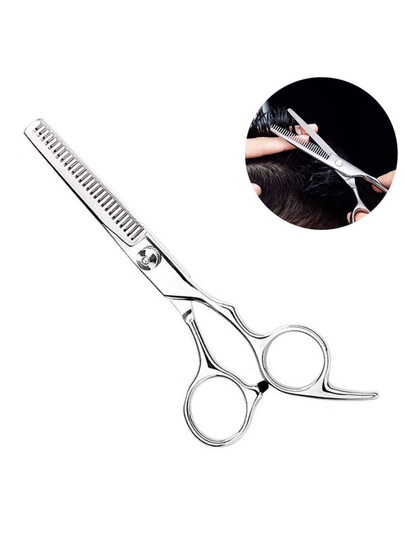 Hair Thinning Shears Professional Teeth Scissors with Adjustable Screw Barber Scissor for Texturizing Styling - Stainless Steel