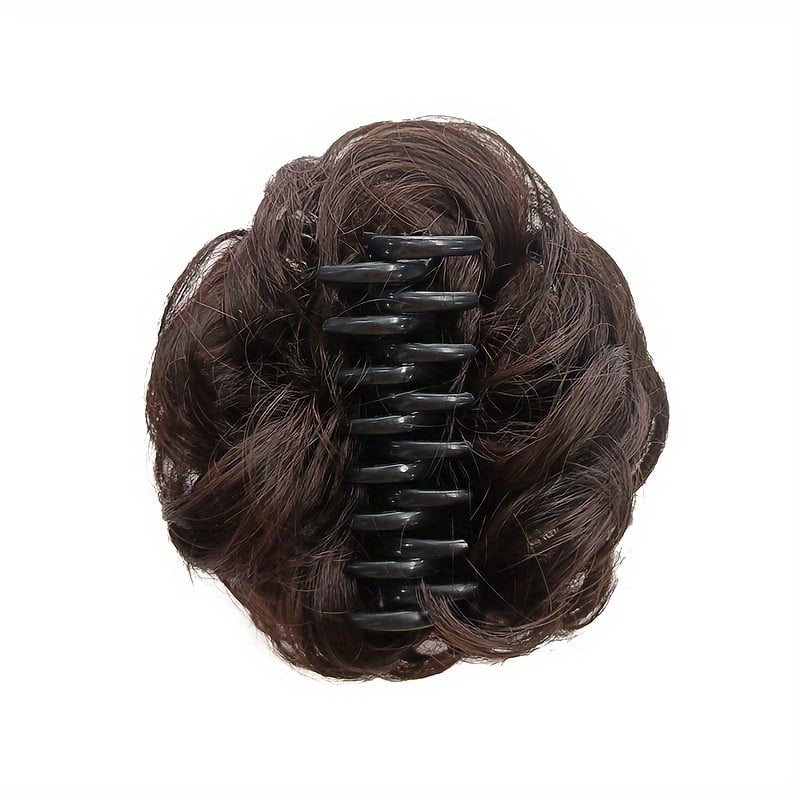 Hair Tie Bun Clip-in Fluffy Synthetic Hair Curl Tie Donut Wig Ballerina Hairstyle Women Hair Rope Wig for Halloween and Christmas