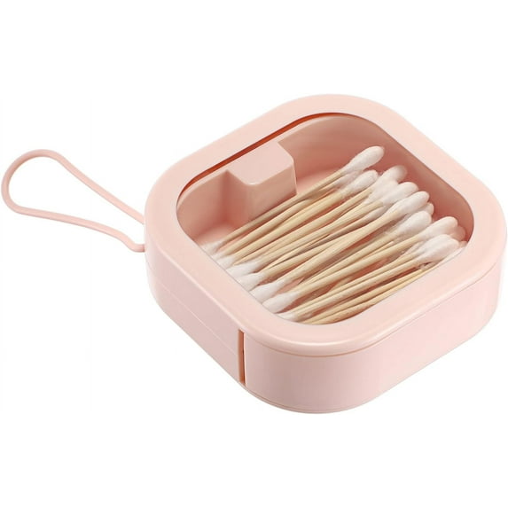 Hair Tie Organizer Box - Travel Qtip Holder Portable Storage Organizer for Cotton Pads Swabs Floss Jewelry Hair Clips Small Hair Accessories Organizer Box