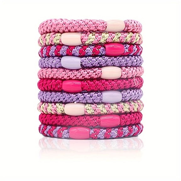 Hair Ties 10 Pieces Fashion Plain Braided Hair Bands for Women Soft Elastic Non Damage Ponytail Holders