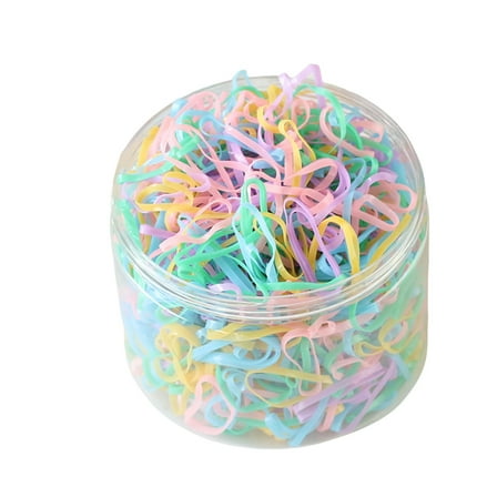 Hair Ties 1000PCS Colorful Thin Small Hair Elastics for Baby Toddler Kids Girls Made of Durable TPU
