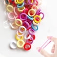 thumbnail image 1 of Hair Ties for Baby Toddler Elastics 100 PCS 10 Colors Scrunchies OuchlessCotton Small Soft No Crease Mini Hairbands Kids Ponytail Holder for Infants(0.8\\, 1 of 5