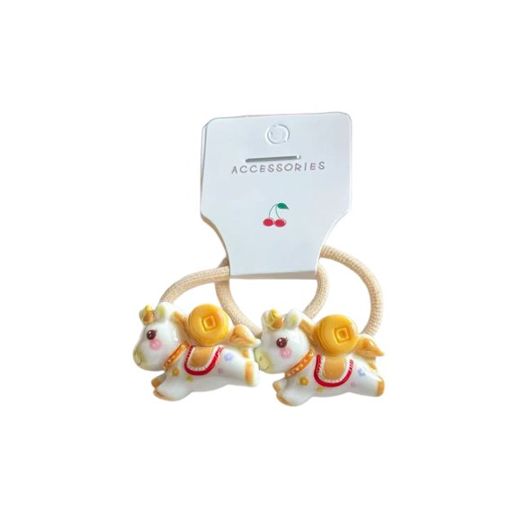 Hair Ties High Elasticity Rubber Bands Assorted Colors 1 Pair