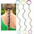 thumbnail image 1 of Hair Ties for Women Long Hair, 25" Elastic No Tangle Spiral Hair Ties Damage-Free Pony Tail Wraps for Thick Long Hair Motorcycle Hair Accessories for Sports- Bike Riding Swim Skiing- 3 Pack Colorful, 1 of 10