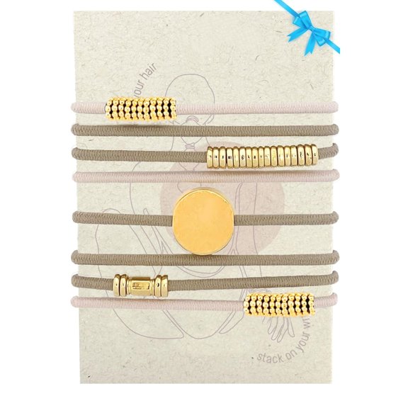 Hair Ties for Women No-Damage Bracelet Hair Tie Handmade Jewelry with Luxury Elastic