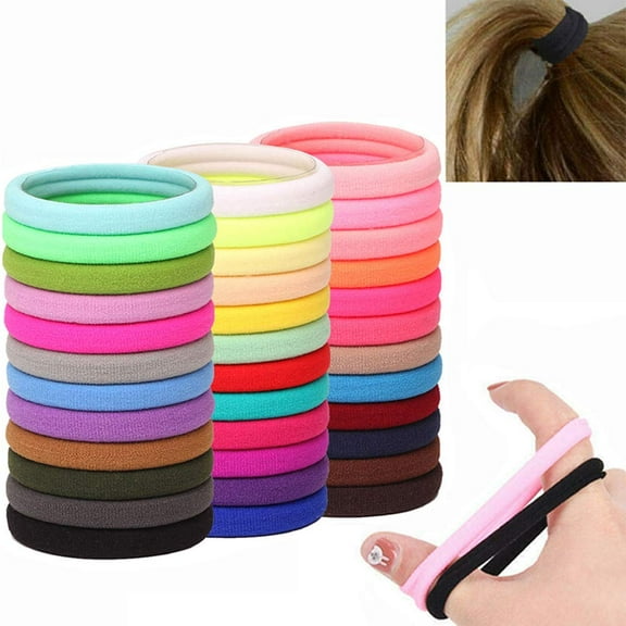 Hair Ties for Women Thick Elastics Scrunchies (1.6'', Mixed Color)