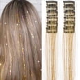 thumbnail image 1 of Hair Tinsel 12 Pcs Clip in Hair Accessories for Girls 20 Inch Fairy Hair Tinsel Kit for Women Girls Gifts for Teenage Girls Glitter Tinsel Hair Extensions for Party, Gold Clip in Hair Tinsel, 1 of 9