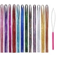 thumbnail image 1 of Hair Tinsel Strands With Tools 12 Colors Strands Fairy Hair Heat Resistant Glitter Hair Tinsel Strands Kit 47 Inch Sparkling Shiny Hair Extensions, 1 of 4