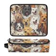 thumbnail image 1 of Hair Tool Organizer Bag with Heat Resistant Mat Removable Travel Storage Case for Hot Air Brushes Curling Irons A Large Group Of Dogs, 1 of 8