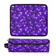 thumbnail image 1 of Hair Tool Organizer Bag with Heat Resistant Mat Removable Travel Storage Case for Hot Air Brushes Curling Irons Abstract Purple Square Image, 1 of 8