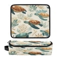 thumbnail image 1 of Hair Tool Organizer Bag with Heat Resistant Mat Removable Travel Storage Case for Hot Air Brushes Curling Irons Adorable Turtles Pattern, 1 of 8