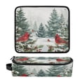 thumbnail image 1 of Hair Tool Organizer Bag with Heat Resistant Mat Removable Travel Storage Case for Hot Air Brushes Curling Irons Beautiful Winter Forest Painting, 1 of 8