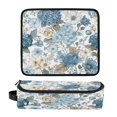 thumbnail image 1 of Hair Tool Organizer Bag with Heat Resistant Mat Removable Travel Storage Case for Hot Air Brushes Curling Irons Blue Floral Seamless Pattern, 1 of 8