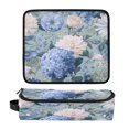 thumbnail image 1 of Hair Tool Organizer Bag with Heat Resistant Mat Removable Travel Storage Case for Hot Air Brushes Curling Irons Blue and White Flower Pattern, 1 of 8