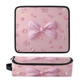 thumbnail image 1 of Hair Tool Organizer Bag with Heat Resistant Mat Removable Travel Storage Case for Hot Air Brushes Curling Irons Butterfly Knot Decoration, 1 of 8