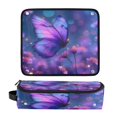 thumbnail image 1 of Hair Tool Organizer Bag with Heat Resistant Mat Removable Travel Storage Case for Hot Air Brushes Curling Irons Butterfly with Glowing Wings, 1 of 8
