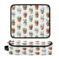 thumbnail image 1 of Hair Tool Organizer Bag with Heat Resistant Mat Removable Travel Storage Case for Hot Air Brushes Curling Irons Cactus in Pots Pattern, 1 of 8