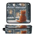 thumbnail image 1 of Hair Tool Organizer Bag with Heat Resistant Mat Removable Travel Storage Case for Hot Air Brushes Curling Irons Cat by The Window, 1 of 8