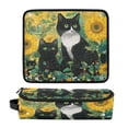 thumbnail image 1 of Hair Tool Organizer Bag with Heat Resistant Mat Removable Travel Storage Case for Hot Air Brushes Curling Irons Cats in Sunflowers Garden, 1 of 8
