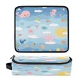 thumbnail image 1 of Hair Tool Organizer Bag with Heat Resistant Mat Removable Travel Storage Case for Hot Air Brushes Curling Irons Cute Cartoon Underwater Scene, 1 of 8
