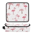 thumbnail image 1 of Hair Tool Organizer Bag with Heat Resistant Mat Removable Travel Storage Case for Hot Air Brushes Curling Irons Cute Pink Flamingos and Palm Trees, 1 of 8