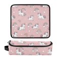 thumbnail image 1 of Hair Tool Organizer Bag with Heat Resistant Mat Removable Travel Storage Case for Hot Air Brushes Curling Irons Cute Unicorn Pattern, 1 of 8