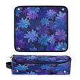 thumbnail image 1 of Hair Tool Organizer Bag with Heat Resistant Mat Removable Travel Storage Case for Hot Air Brushes Curling Irons Deep Indigo Snowflakes, 1 of 8