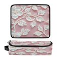 thumbnail image 1 of Hair Tool Organizer Bag with Heat Resistant Mat Removable Travel Storage Case for Hot Air Brushes Curling Irons Delicate White Lace Floral Pattern, 1 of 8