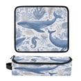 thumbnail image 1 of Hair Tool Organizer Bag with Heat Resistant Mat Removable Travel Storage Case for Hot Air Brushes Curling Irons Detailed Sea Life Illustration, 1 of 8