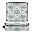 thumbnail image 1 of Hair Tool Organizer Bag with Heat Resistant Mat Removable Travel Storage Case for Hot Air Brushes Curling Irons Elegant and Timeless Blue Flower, 1 of 8