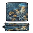 thumbnail image 1 of Hair Tool Organizer Bag with Heat Resistant Mat Removable Travel Storage Case for Hot Air Brushes Curling Irons Enchanted Ocean Scene, 1 of 8