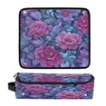 thumbnail image 1 of Hair Tool Organizer Bag with Heat Resistant Mat Removable Travel Storage Case for Hot Air Brushes Curling Irons Exquisite Floral Illustration, 1 of 8
