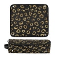 thumbnail image 1 of Hair Tool Organizer Bag with Heat Resistant Mat Removable Travel Storage Case for Hot Air Brushes Curling Irons Gold Leopard Pattern, 1 of 8