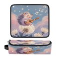 thumbnail image 1 of Hair Tool Organizer Bag with Heat Resistant Mat Removable Travel Storage Case for Hot Air Brushes Curling Irons Hedgehog Playing The Violin, 1 of 8