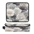 thumbnail image 1 of Hair Tool Organizer Bag with Heat Resistant Mat Removable Travel Storage Case for Hot Air Brushes Curling Irons Ink Wash Style Roses, 1 of 8