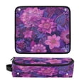 thumbnail image 1 of Hair Tool Organizer Bag with Heat Resistant Mat Removable Travel Storage Case for Hot Air Brushes Curling Irons Lavender Bohemian Pattern, 1 of 8