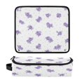 thumbnail image 1 of Hair Tool Organizer Bag with Heat Resistant Mat Removable Travel Storage Case for Hot Air Brushes Curling Irons Lavender Roses Pattern, 1 of 8