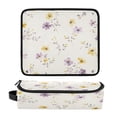 thumbnail image 1 of Hair Tool Organizer Bag with Heat Resistant Mat Removable Travel Storage Case for Hot Air Brushes Curling Irons Lavender and Yellow Flowers, 1 of 8