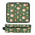 thumbnail image 1 of Hair Tool Organizer Bag with Heat Resistant Mat Removable Travel Storage Case for Hot Air Brushes Curling Irons Light Brown Hedgehog Design, 1 of 8