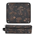 thumbnail image 1 of Hair Tool Organizer Bag with Heat Resistant Mat Removable Travel Storage Case for Hot Air Brushes Curling Irons Mushrooms and Glittering Stars, 1 of 8