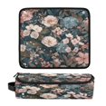 thumbnail image 1 of Hair Tool Organizer Bag with Heat Resistant Mat Removable Travel Storage Case for Hot Air Brushes Curling Irons Pale Pink Flowers, 1 of 8