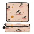 thumbnail image 1 of Hair Tool Organizer Bag with Heat Resistant Mat Removable Travel Storage Case for Hot Air Brushes Curling Irons Palm Trees and Suns Pattern, 1 of 8