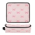 thumbnail image 1 of Hair Tool Organizer Bag with Heat Resistant Mat Removable Travel Storage Case for Hot Air Brushes Curling Irons Pink Bow Pattern, 1 of 8