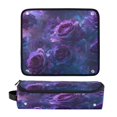 thumbnail image 1 of Hair Tool Organizer Bag with Heat Resistant Mat Removable Travel Storage Case for Hot Air Brushes Curling Irons Psychedelic Purple Rose, 1 of 8