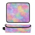 thumbnail image 1 of Hair Tool Organizer Bag with Heat Resistant Mat Removable Travel Storage Case for Hot Air Brushes Curling Irons Rainbow Flower Pattern, 1 of 8