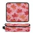 thumbnail image 1 of Hair Tool Organizer Bag with Heat Resistant Mat Removable Travel Storage Case for Hot Air Brushes Curling Irons Red Maple Leaf Pattern, 1 of 8